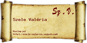 Szele Valéria névjegykártya